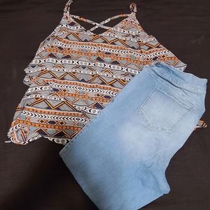 Double layer swing cami